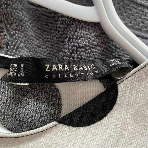 Zara sleeveless polka dot top with mesh side panel - Picture 5 of 7